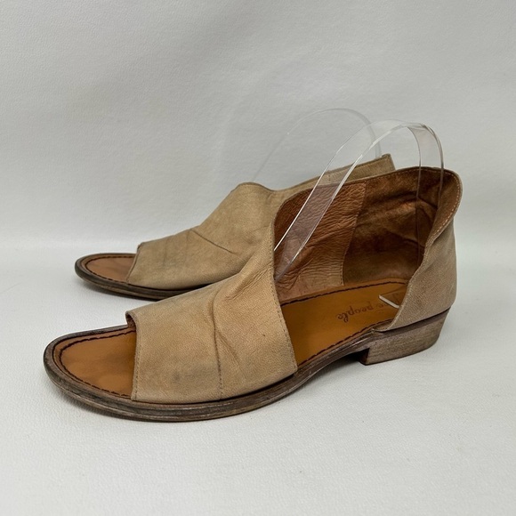 Free People Women's Mont Blanc Open Toe Cutout Sandal, Tan Leather Size EU 38.5 - Picture 2 of 13